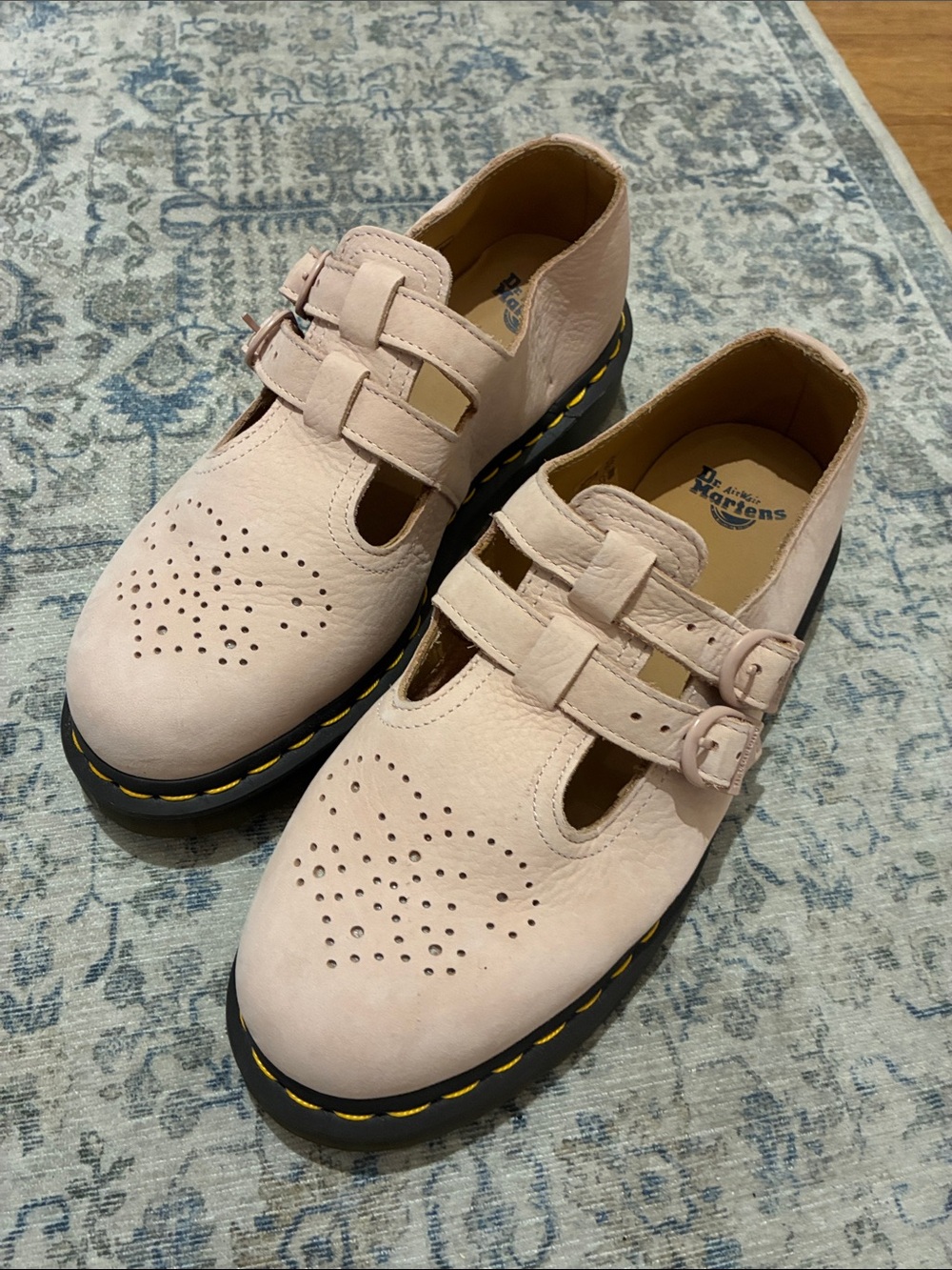 Dr. Martens Pale Pink Double-Strap Mary Jane shoes - women’s size 9